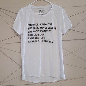 White Embrace Kindness Modernlux Tee